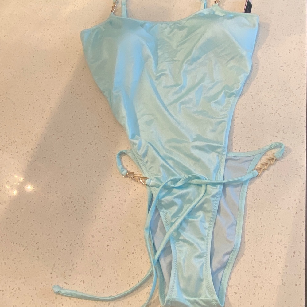 Victorias secret light blue shimmer swimsuit